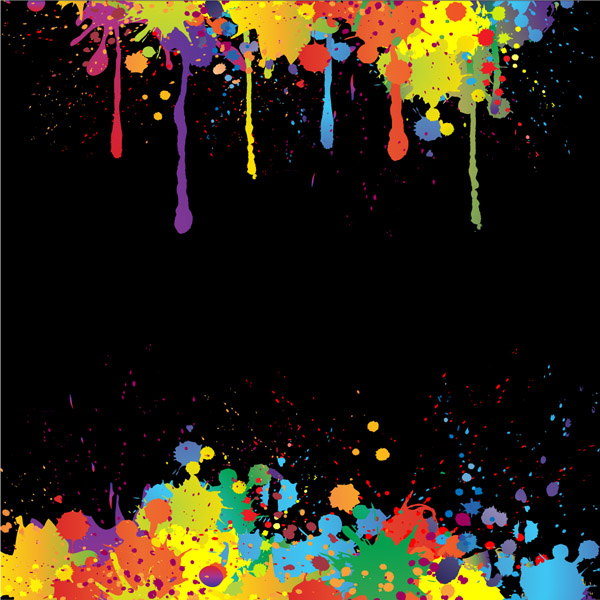 free vector Colorful ink vector